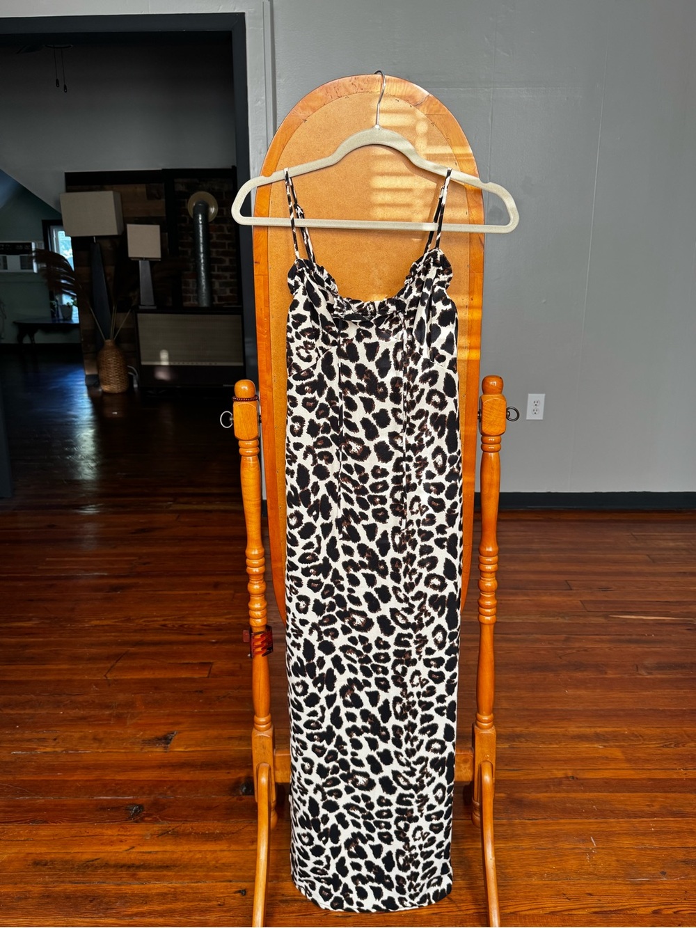 Leopard Print Dress - Brown & cream
